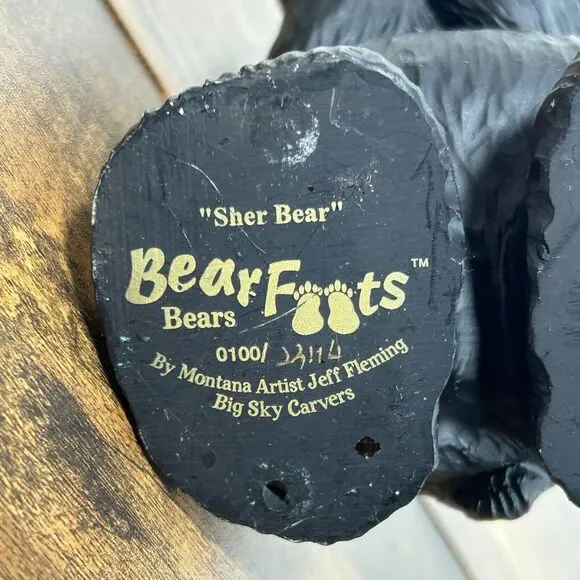 BEARFOOTS "Sher Bear" By Montana Artist Jeff Fleming Big Sky Carvers Bear Foots - Picture 8 of 12